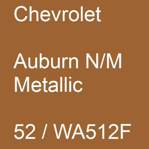 Chevrolet, Auburn N/M Metallic, 52 / WA512F.